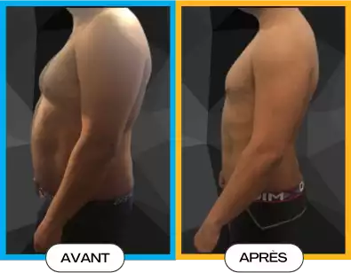 Perte de poids avant et après avec GYM ACCESS, programme masculin